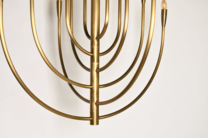 BRCH9173-12AB 12-Holders Hand-Dyed Antique Brass Chandelier | American Elegance | Chandelier OEM/ODM - BRILLIANT MAKER